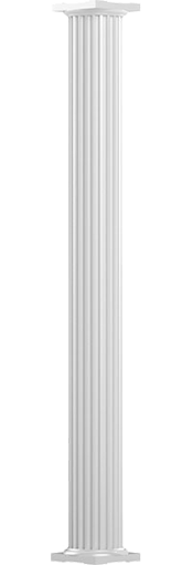 Endura-Aluminum Round Non-Tapered Fluted Column w/ Capital & Base