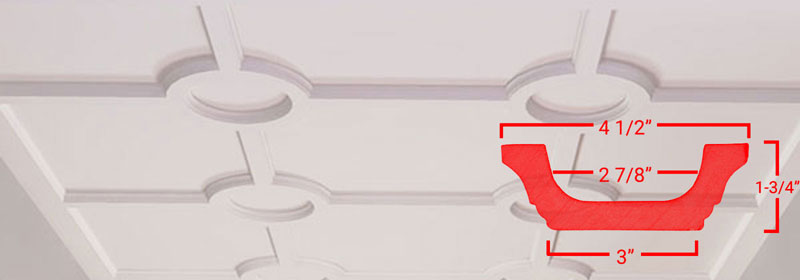 Traditional 5 Inch Coffered Ceiling System