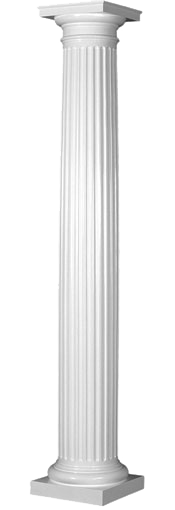 Round Tapered Fluted Columns