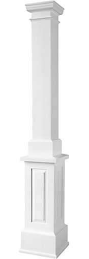 Square Non-Tapered with Pedestal Base Smooth Columns
