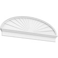 Elliptical Sunburst with Crosshead Pediment