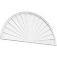 Half Round Sunburst with Bottom Trim Pediment