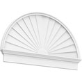Half Round Sunburst with Crosshead Pediment