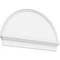 Half Round Plain with Crosshead Pediment