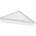 Peaked Cap Sunburst with Crosshead Pediment