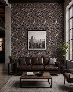 EverStone Herringbone Faux Brick Panel