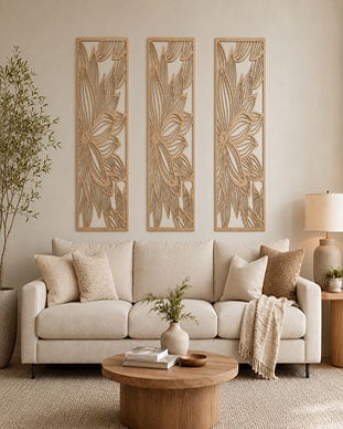 Algansee Decorative Pierced Fretwork Wood Wall Panels