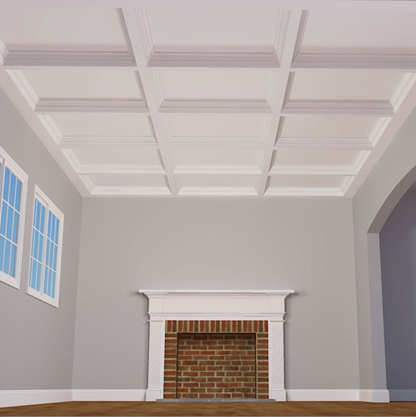 Coffered Ceiling Layout Guide 8 Deluxe Cross