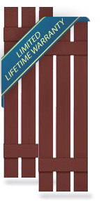 Exterior Vinyl Spaced Board-n-Batten Shutters