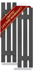 Builders Edge, Standard Three Board Spaced, Board-n-Batten Shutters, Includes Matching Installation Spikes (Per Pair)