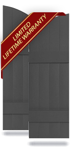 Exterior Vinyl Arch-Top Board-n-Batten Shutters