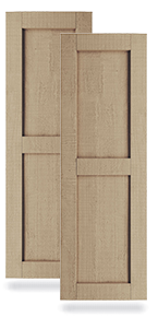 Flat Panel Style Faux Wood Shutters