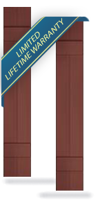 7" Joined Two Board Vinyl Board-n-Batten Custom Window Shutters, w/Installation Shutter-Lok's for Installation (Per Pair)