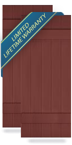 17 1/2" Joined Five Board Vinyl Board-n-Batten Custom Window Shutters, w/Installation Shutter-Lok's for Installation (Per Pair)