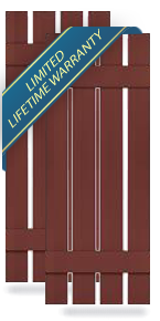 16 1/4" Spaced Four Board Vinyl Board-n-Batten Custom Window Shutters, w/Installation Shutter-Lok's (Per Pair)